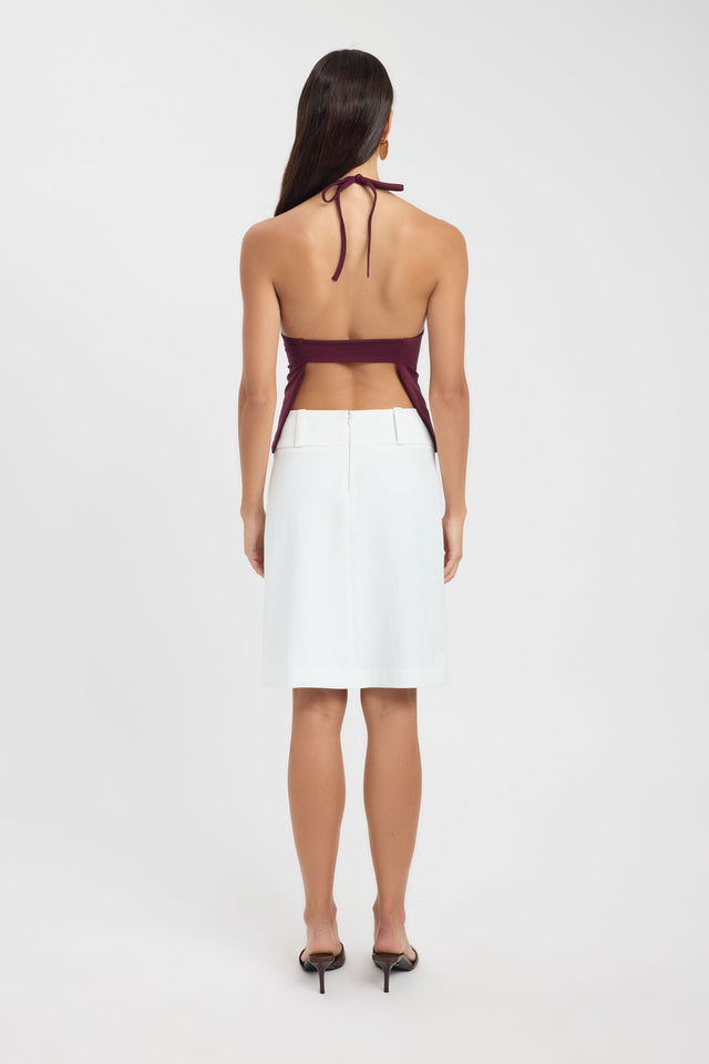 back Haven Top Kookai Fitted Plungeneck Sleeveless Womens-Blouse 
