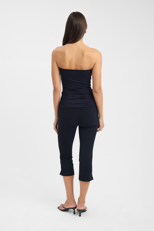 back Torin Trim Top Kookai Fitted Asymmetry Sleeveless Womens-Blouse 