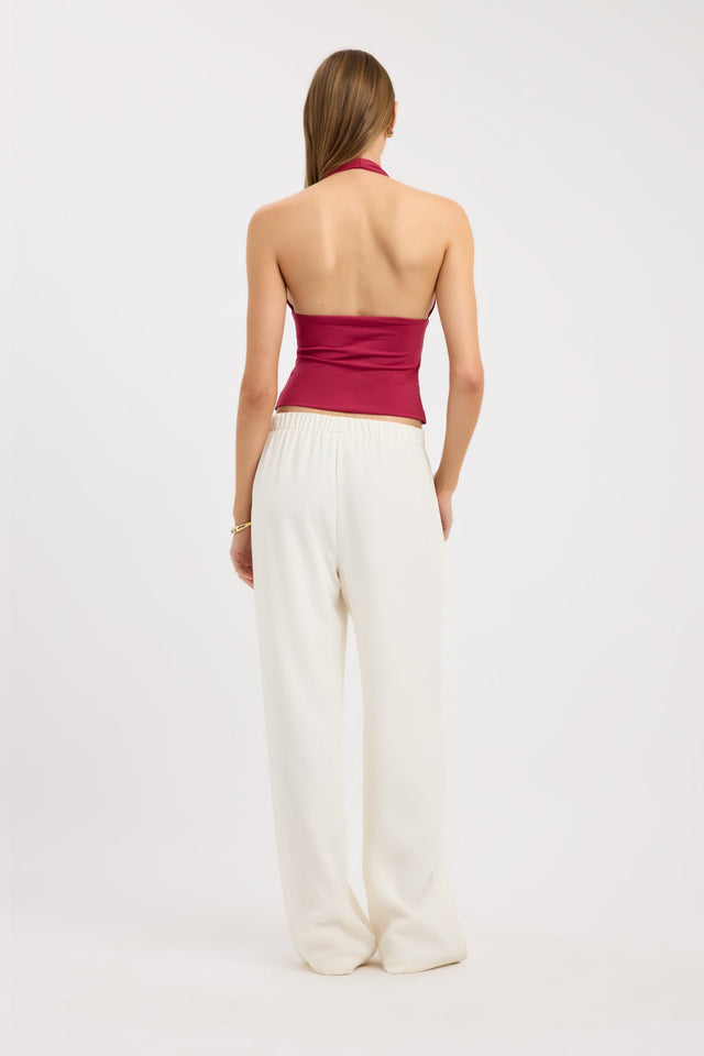 back Lori Top Kookai Fitted V-neck Sleeveless Womens-Blouse 