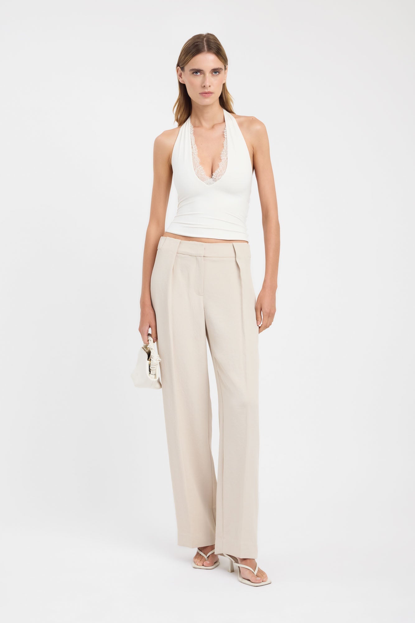【ミルク】1tuck straight pants lapiis Lila Lace Top – USA KOOKAÏ