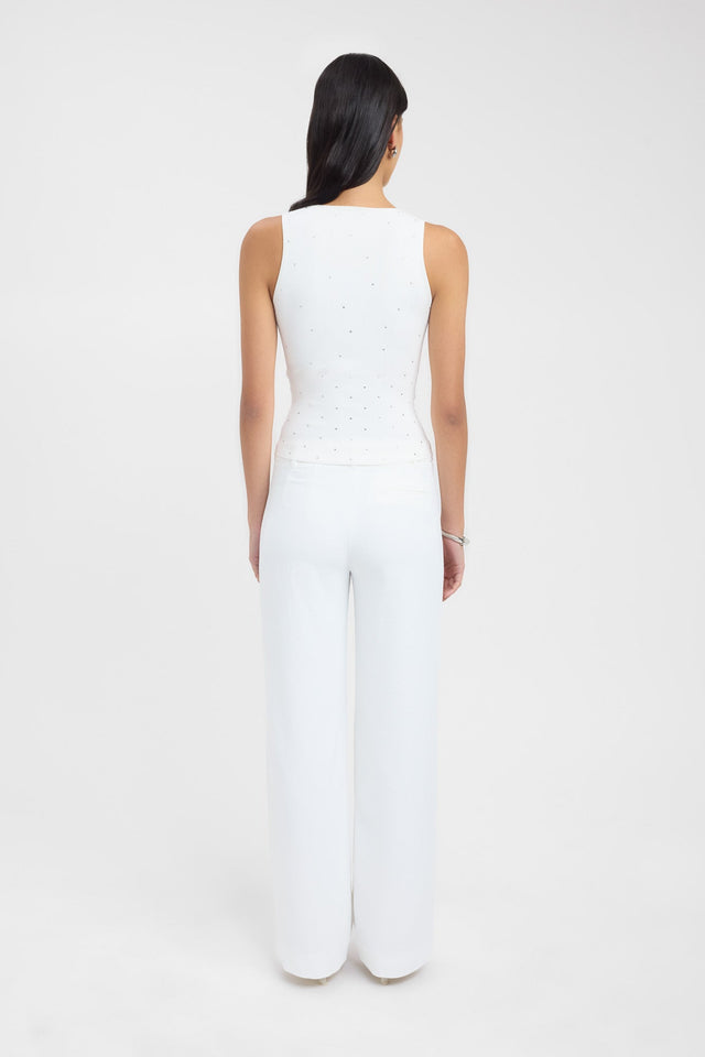 back Riviera Top Kookai Fitted Thick strap Scoop womens-singlets 