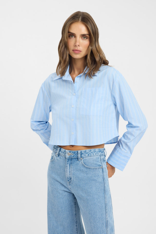 boxy dress shirt Open Collar Boxy Shirt