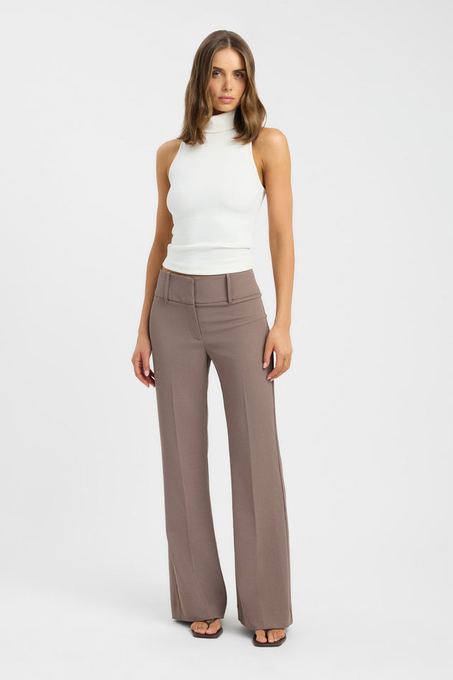 side Ariel Waistband Pant Kookai Regular High-rise grey womens-regular-pants 