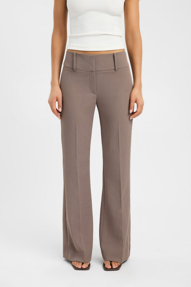 front Ariel Waistband Pant Kookai Regular High-rise grey womens-regular-pants 