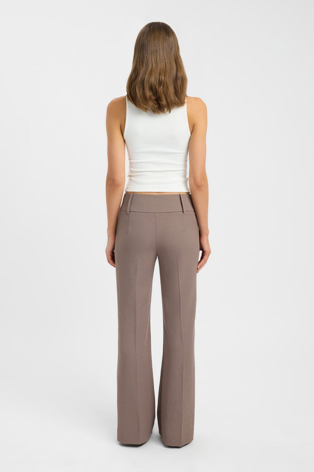 back Ariel Waistband Pant Kookai Regular High-rise grey womens-regular-pants 