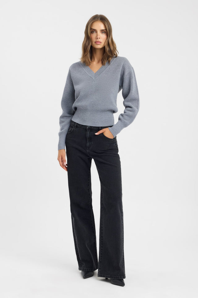 Dalton Vee Jumper Kookai V Neck Relaxed womens-jumpers 