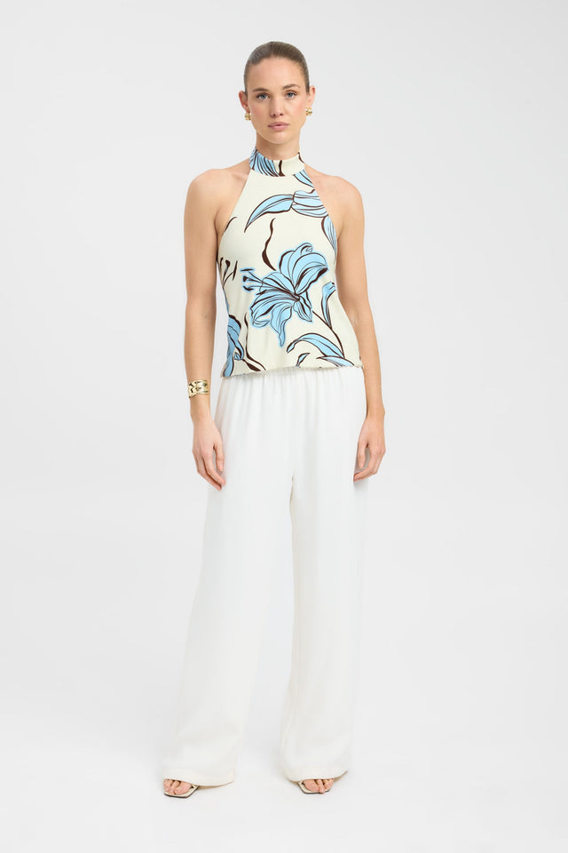 front Willow Top Kookai Fitted Highneck Sleeveless Womens-Blouse 