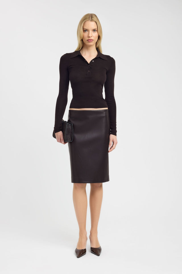 Heavy Phoenix Midi Skirt 4 / Ganache Heavy Phoenix Midi Skirt 4 / Ganache