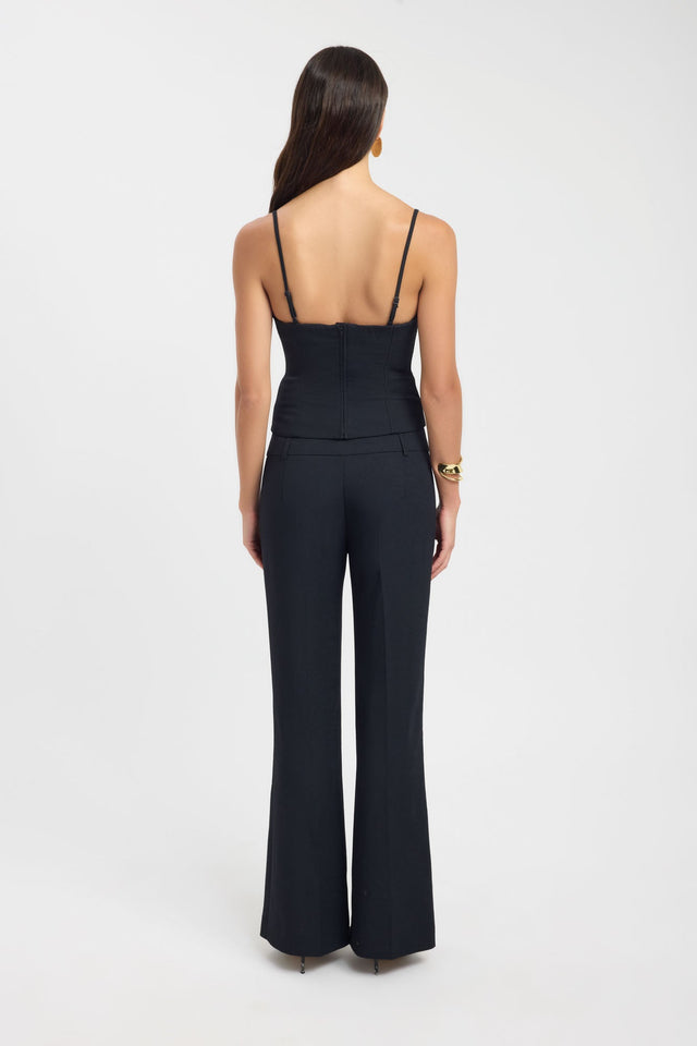back Ariel Cut Out Top Kookai Fitted Sweetheart Sleeveless Womens-Blouse 