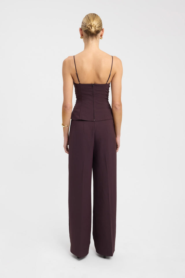 back Opal Cinch Top Kookai Fitted Sweetheart Sleeveless Womens-Blouse 