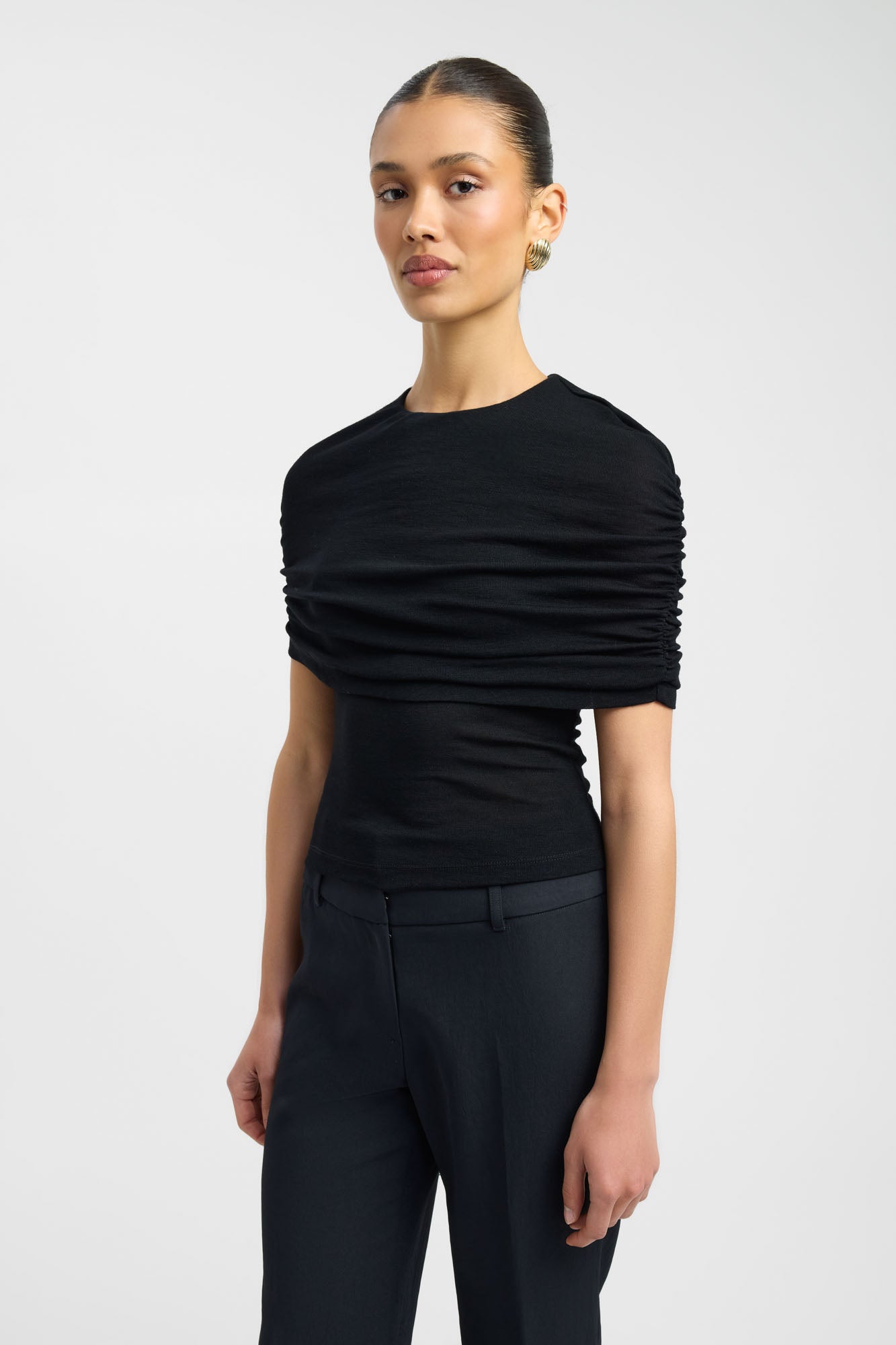 Sash Wool Cape Top – USA KOOKAÏ
