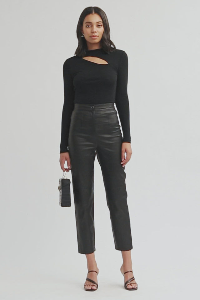 Clemence Leather Trouser